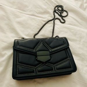 Black Quilted Crossbody Bag